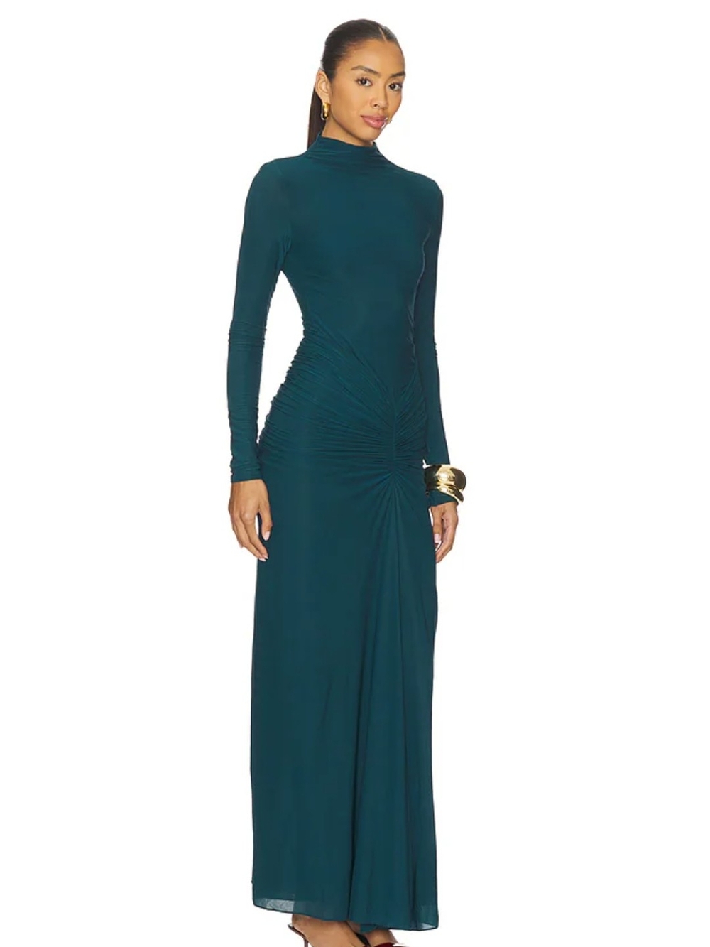 Ronny Kobo Collection Teal Long-Sleeve Maxi Dress Scorpio Dress